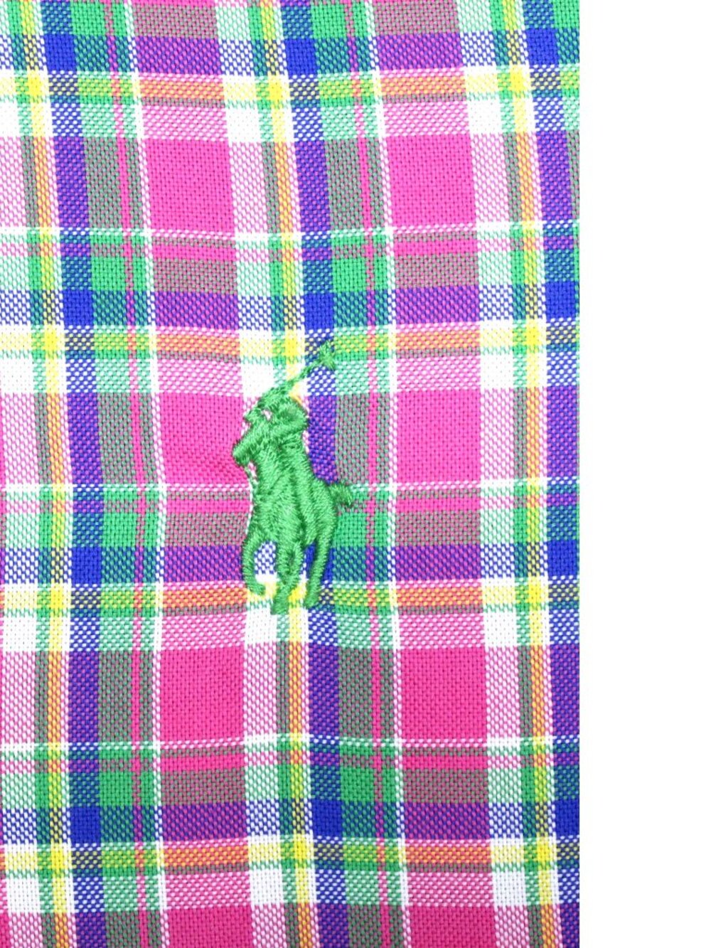 POLO RALPH LAUREN REGULAR FIT 100% COTTON SHIRT PINK & GREEN PLAID X-LARGE, XL